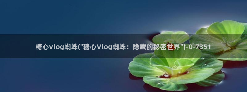 糖心Vlog黄色纸人：糖心vlog蜘蛛(\